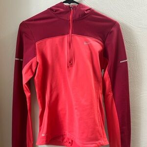 Nike Dri-FIT Red and Pink Pullover